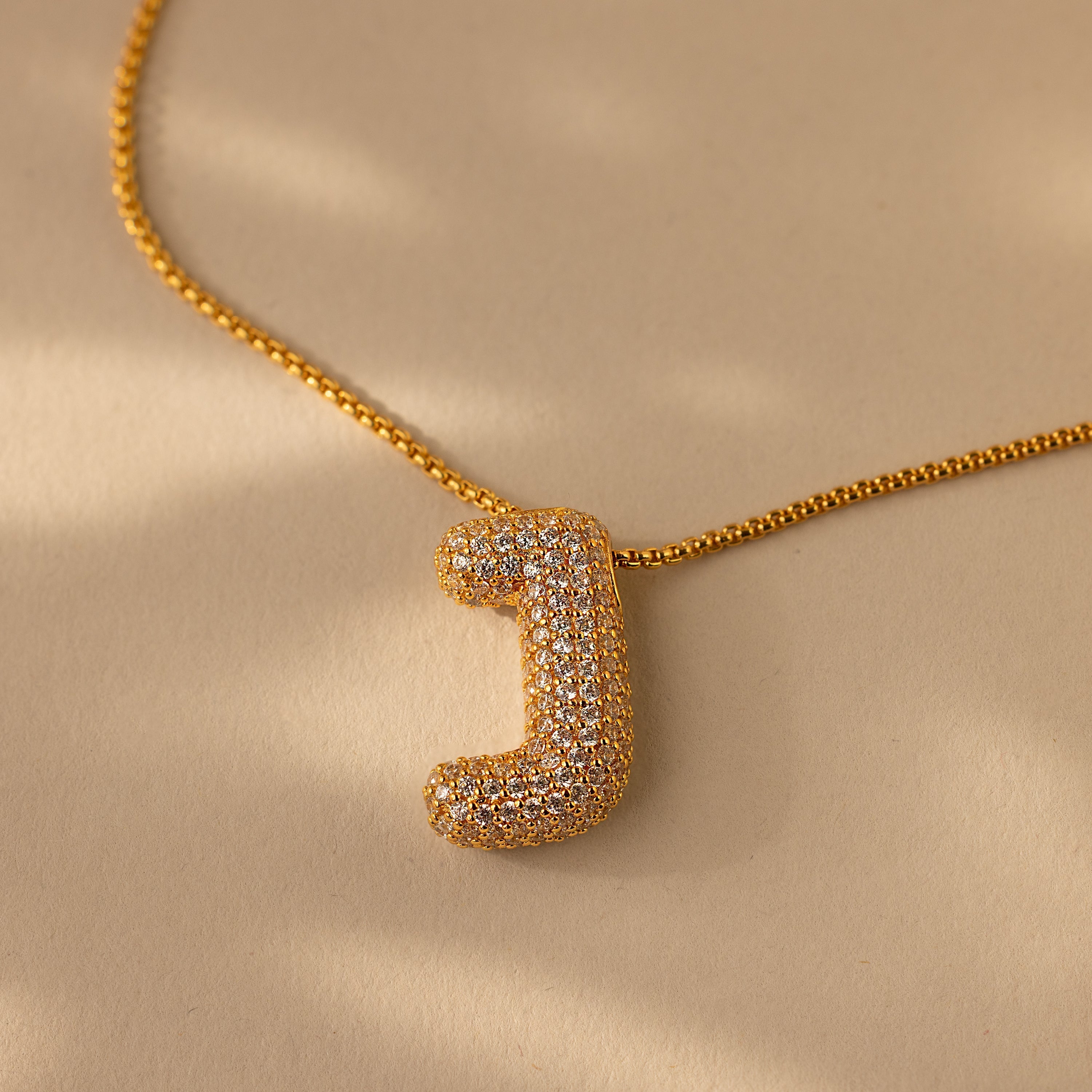 Valentina Crystal Letter Necklace