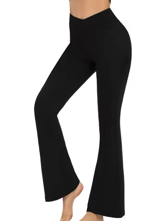 Avvielle V-cut flare leggings