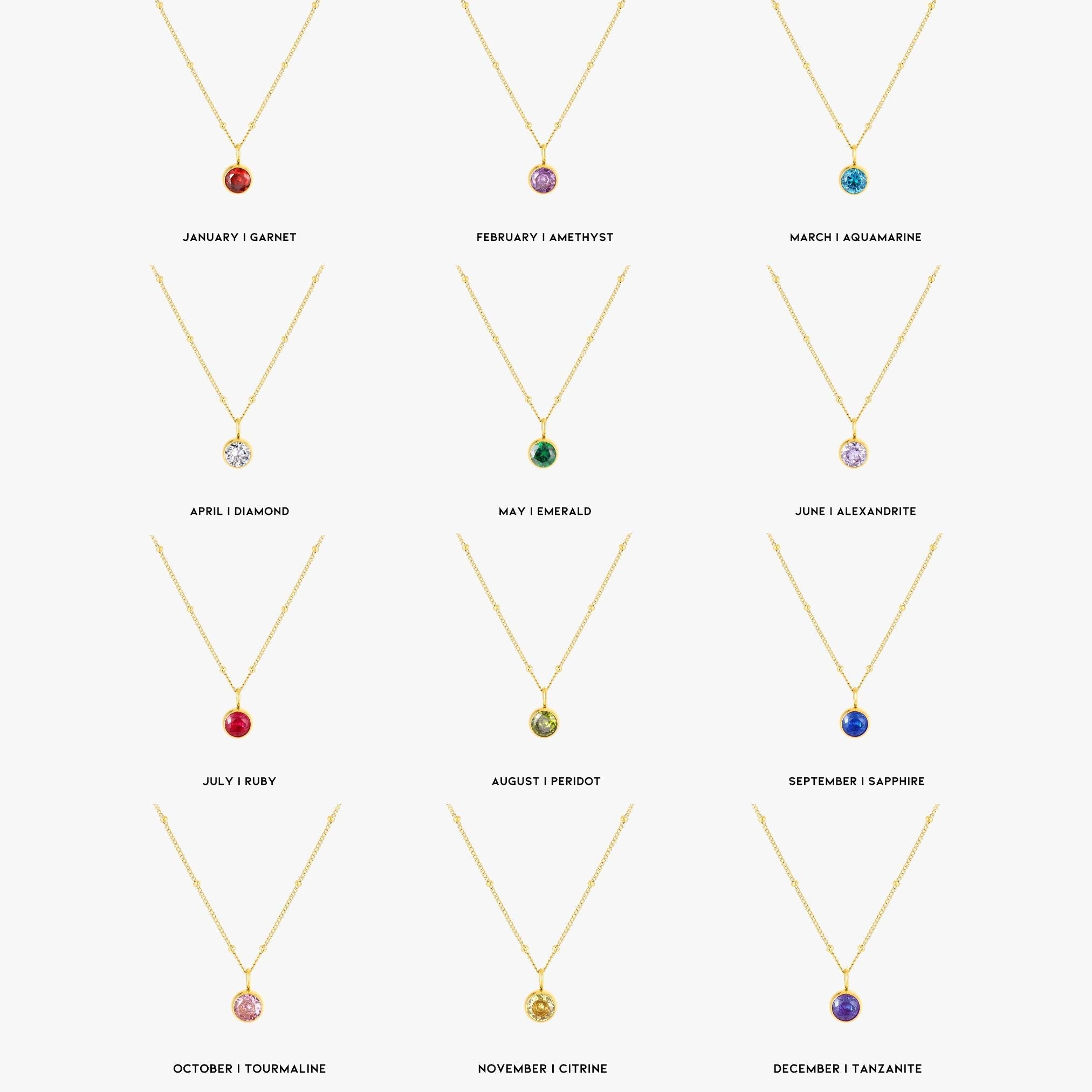 Amelia Birthstone Necklace