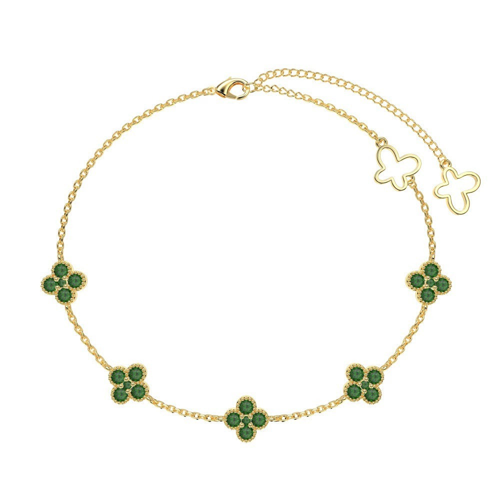 Aurélie Clover Crystal Bracelet