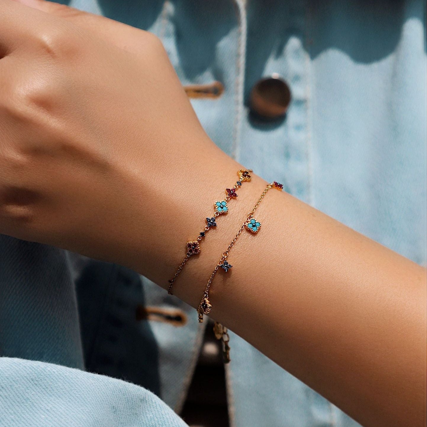 Aurélie Gold Cluster Bracelet