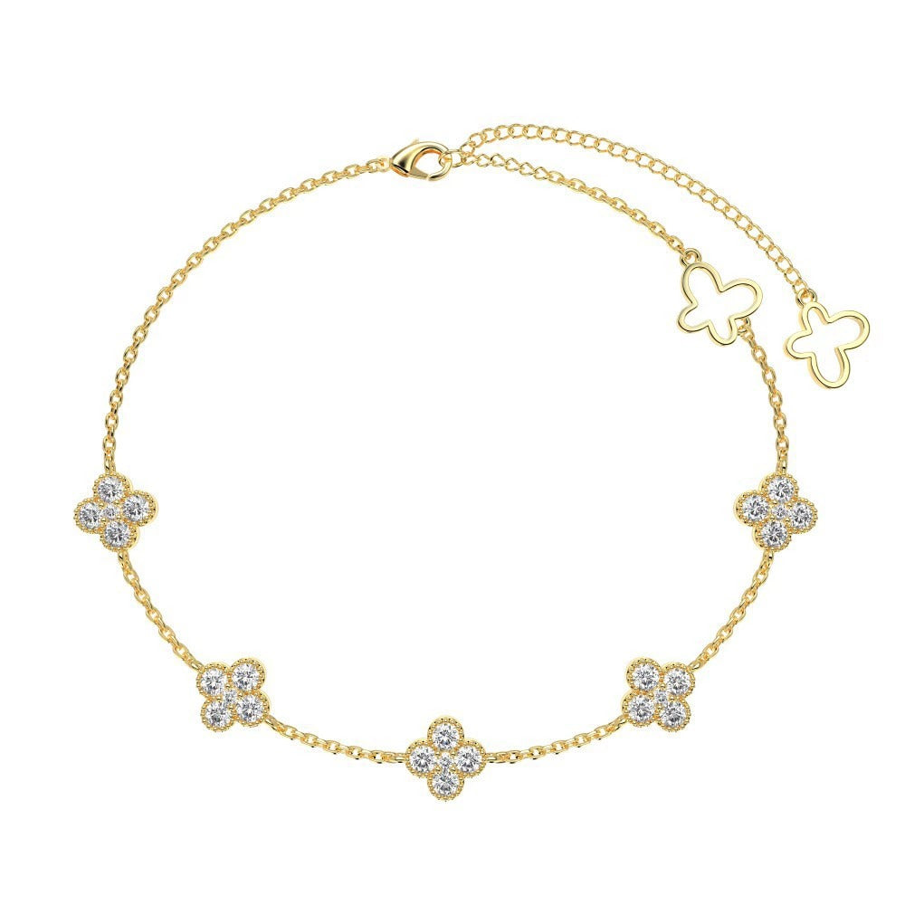 Aurélie Clover Crystal Bracelet