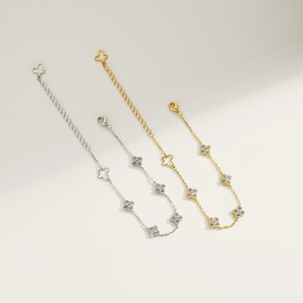 Aurélie Clover Crystal Bracelet