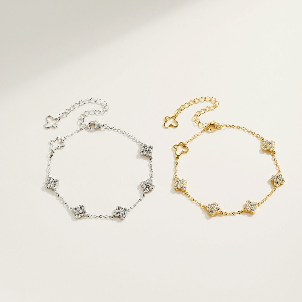 Aurélie Clover Crystal Bracelet