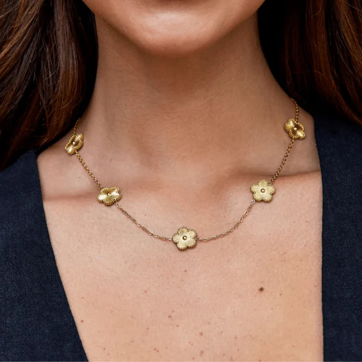 Rowena Clover Cluster Necklace