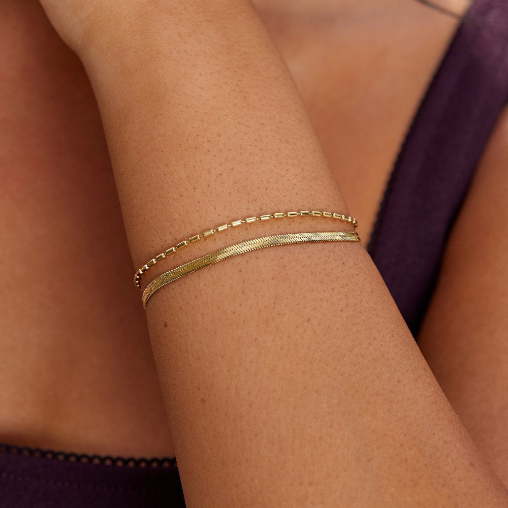 Vida Snake & Bead Bracelet