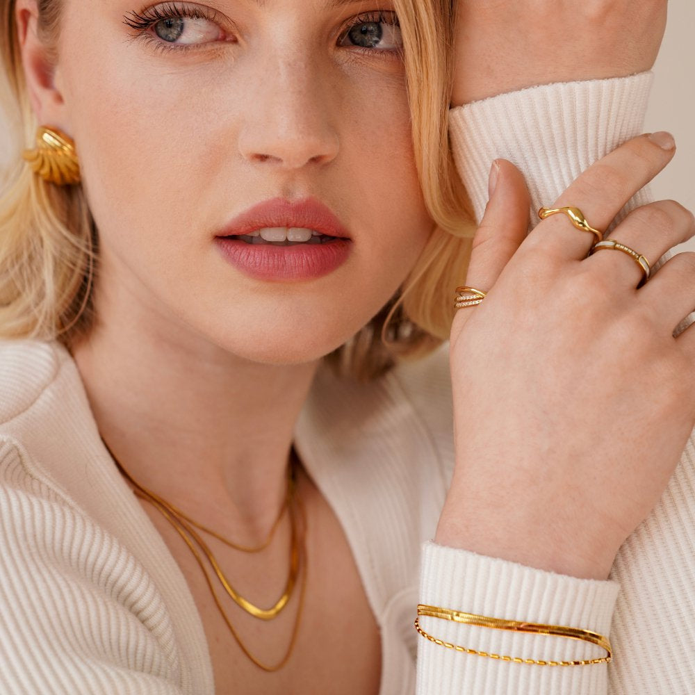 Vida Snake & Bead Bracelet