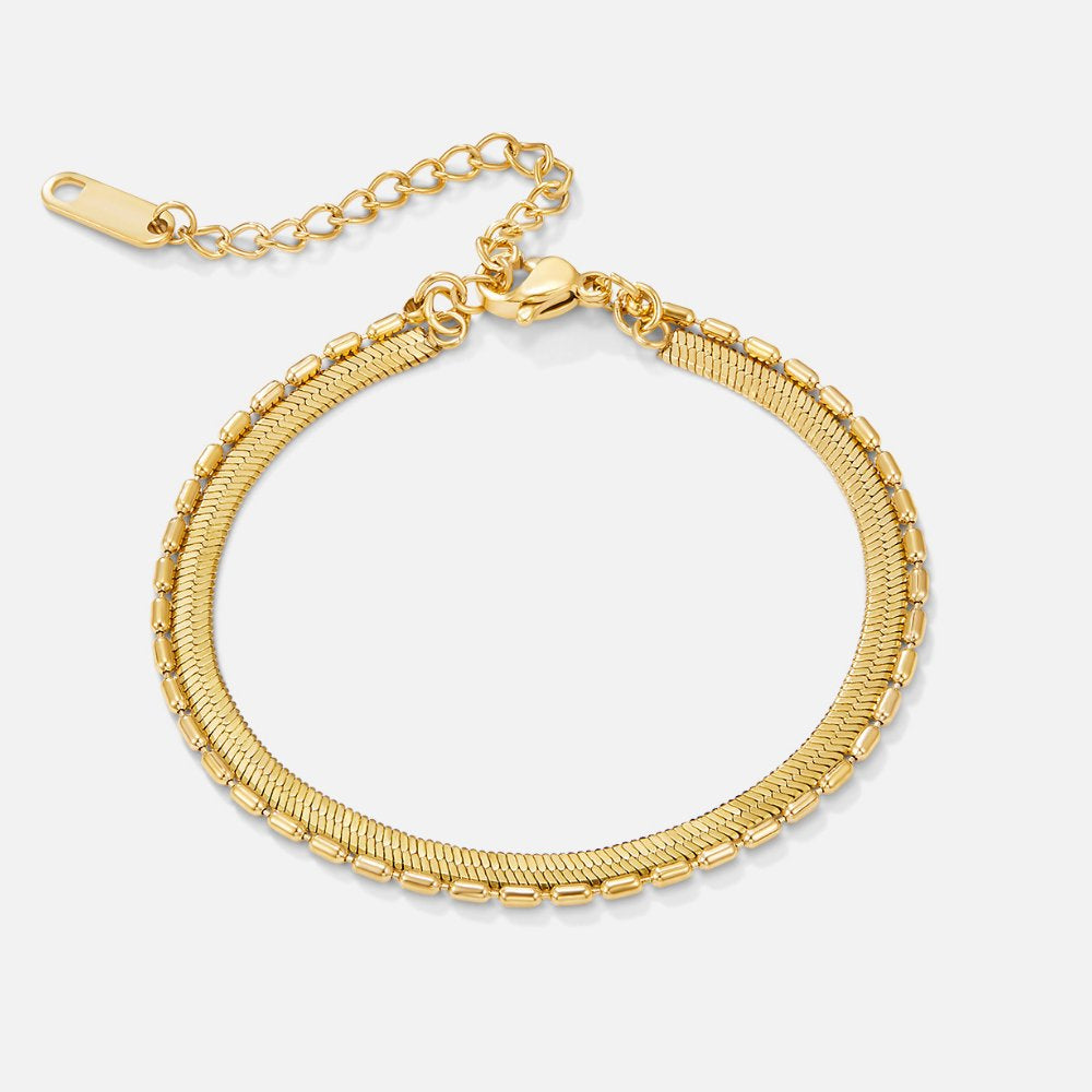 Vida Snake & Bead Bracelet