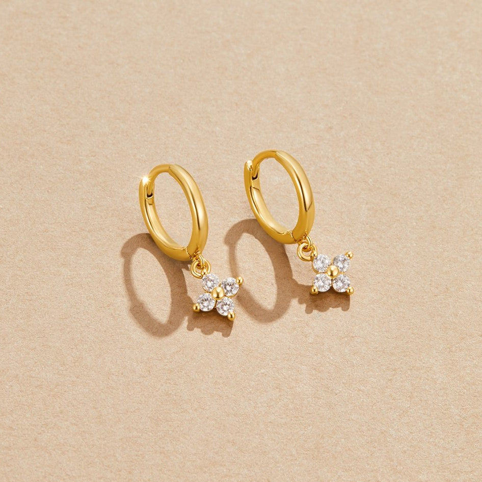 Mia Crystal Clover Earrings