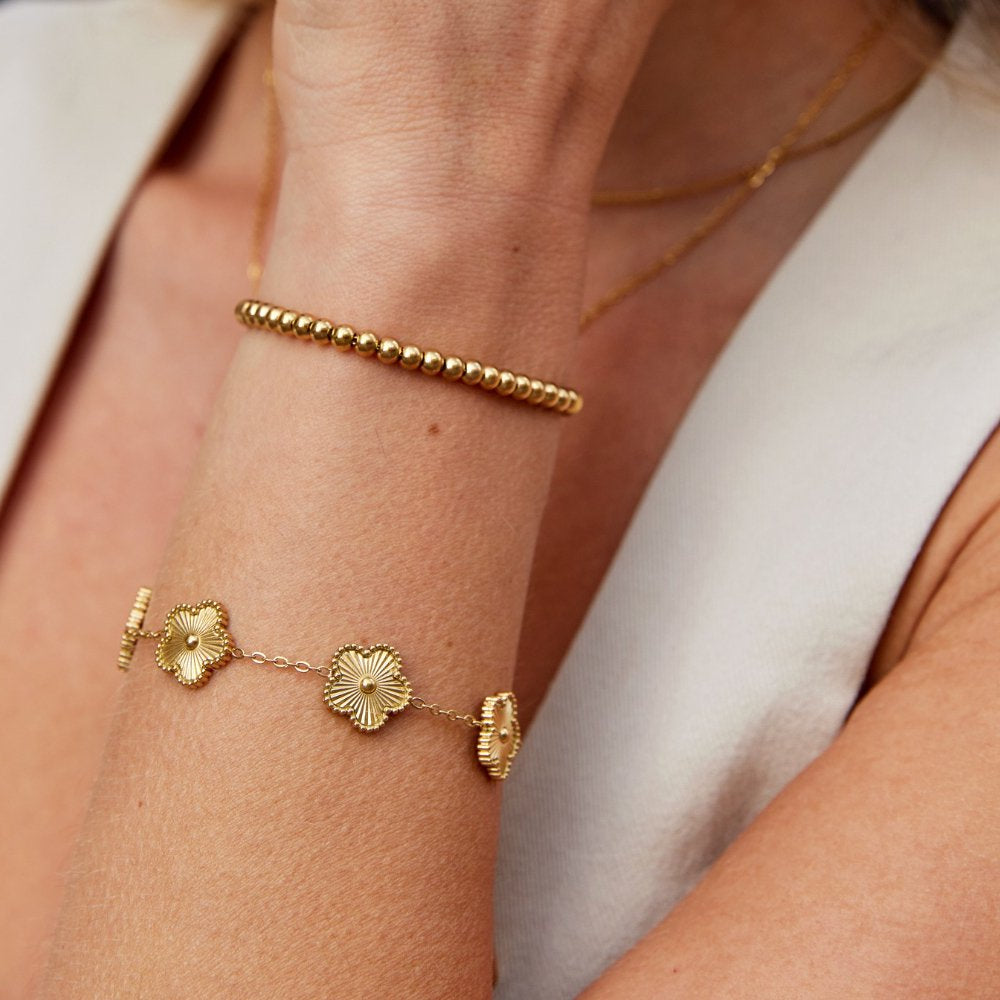 Beaded Gold Bracelet