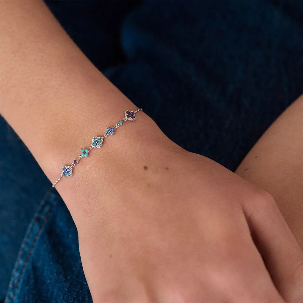 Aurélie Silver Cluster Bracelet