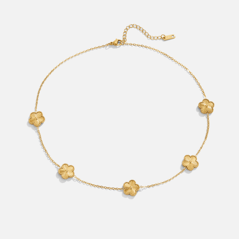 Rowena Clover Cluster Necklace