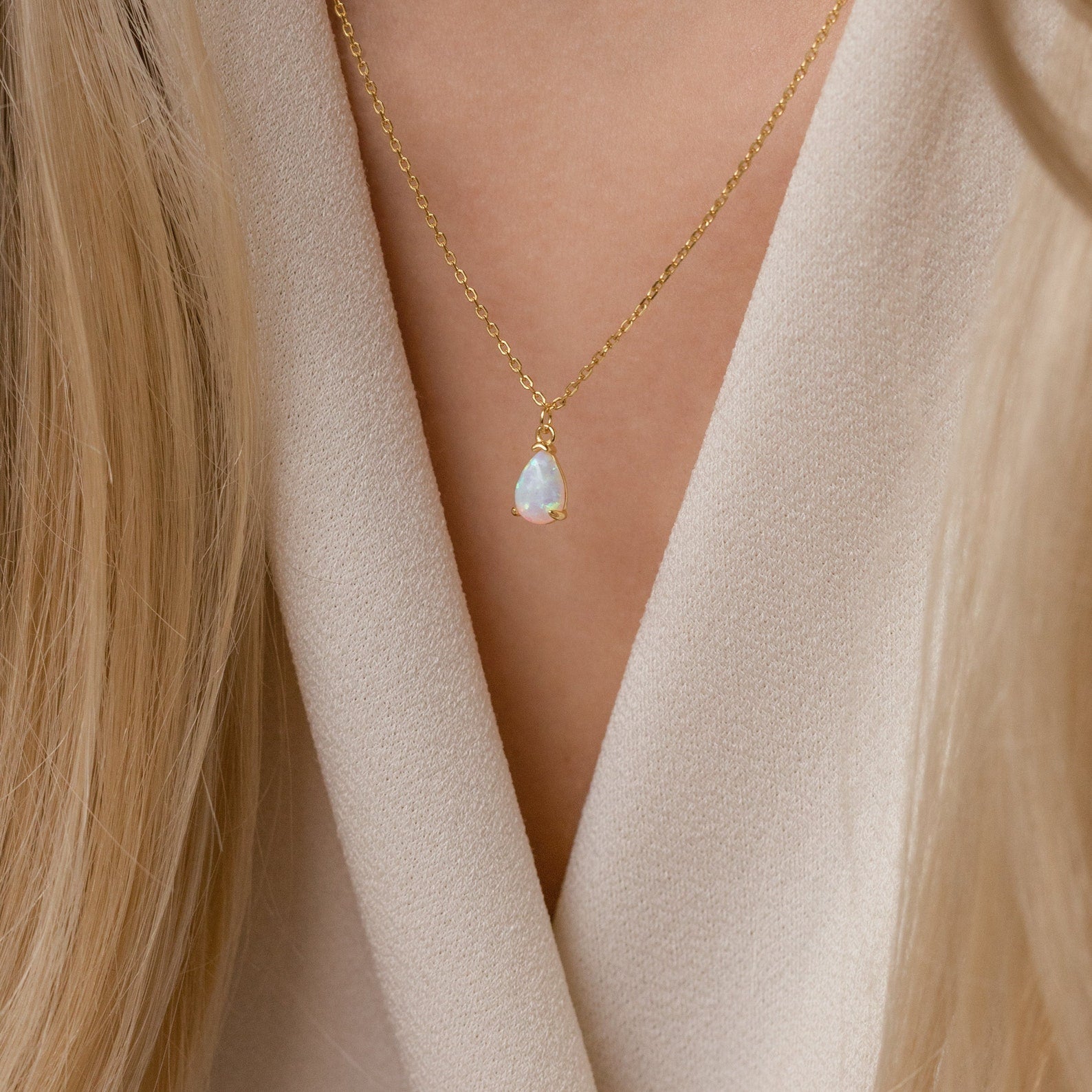 Sophie Opal Drop Necklace