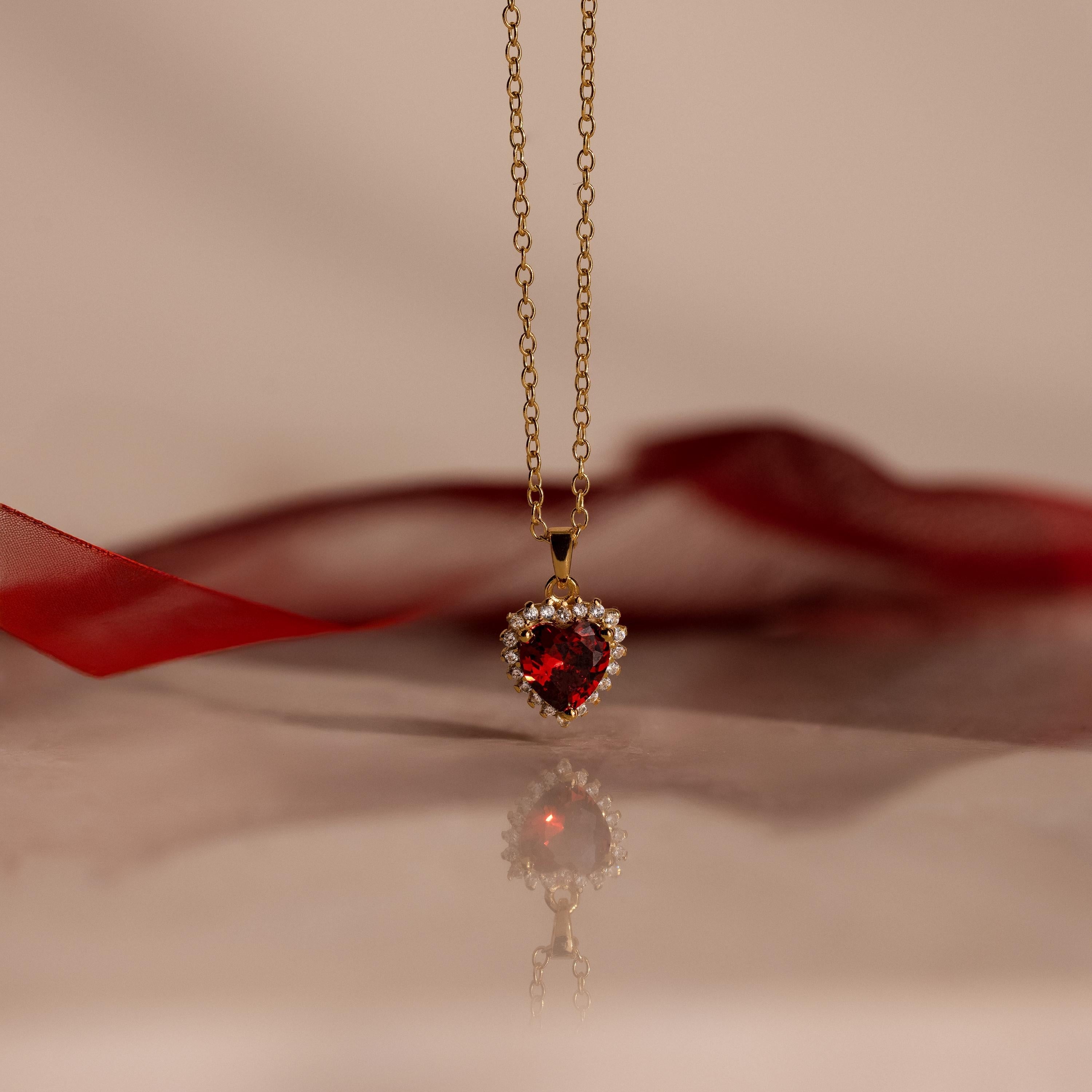 Colette Pave Heart Necklace