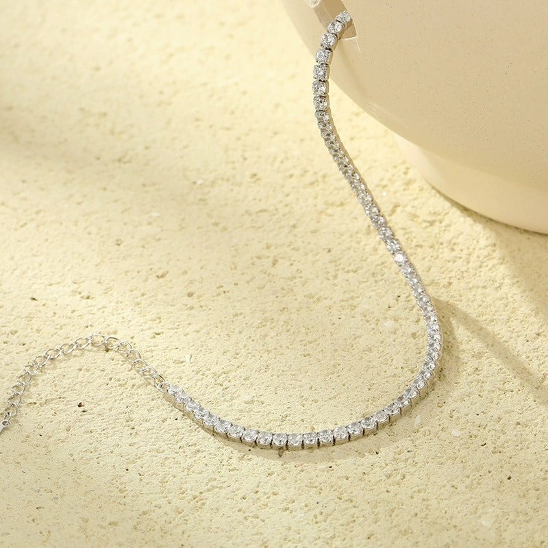 Emma Crystals Tennis Anklet