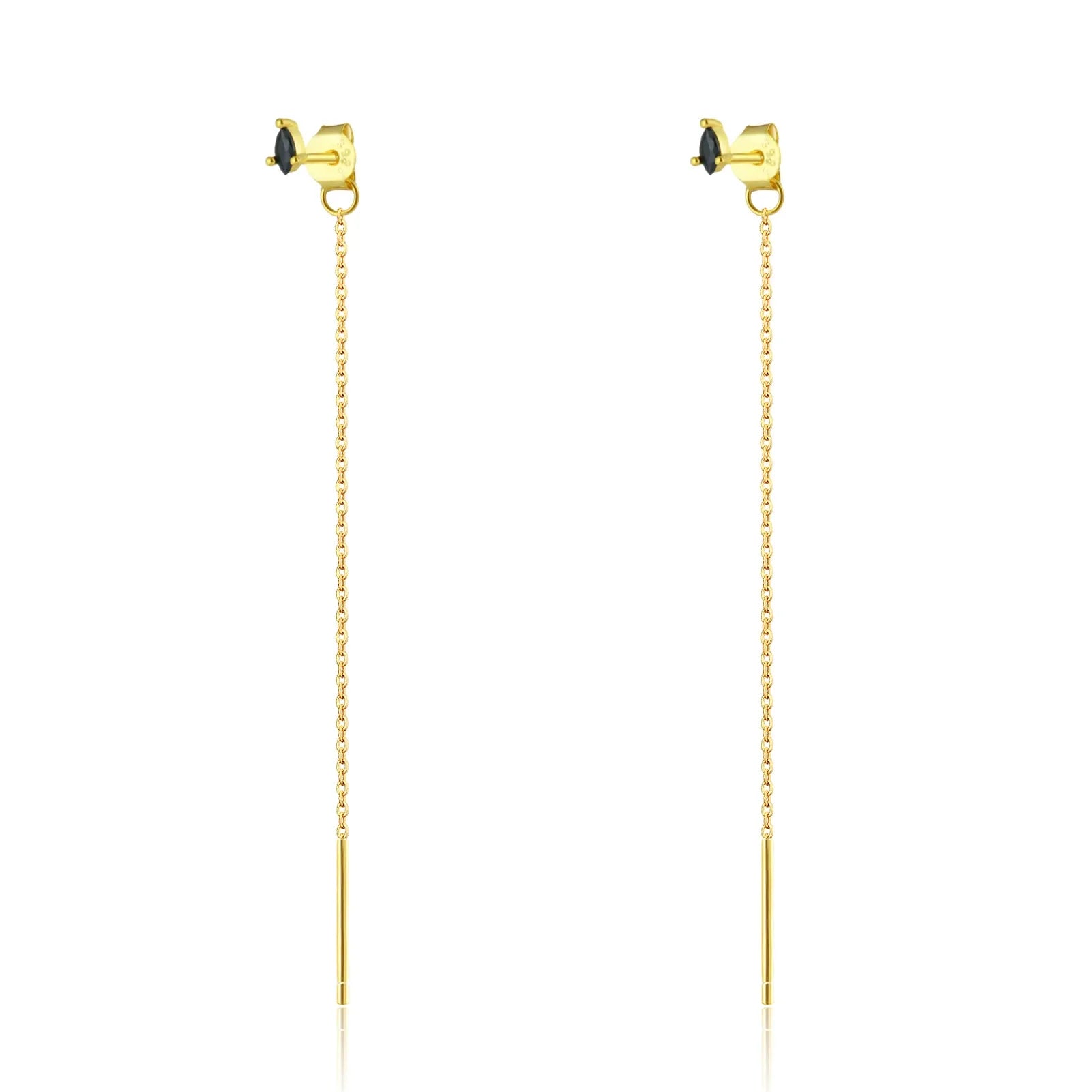 Isabella Noir Chain Earrings