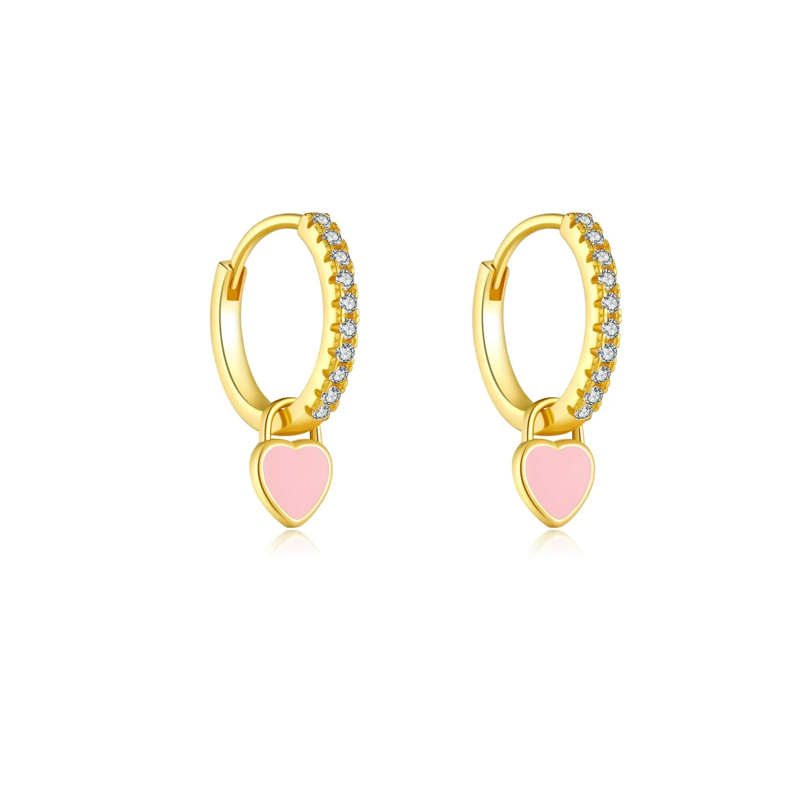 Juliette Heart Crystal Hoops