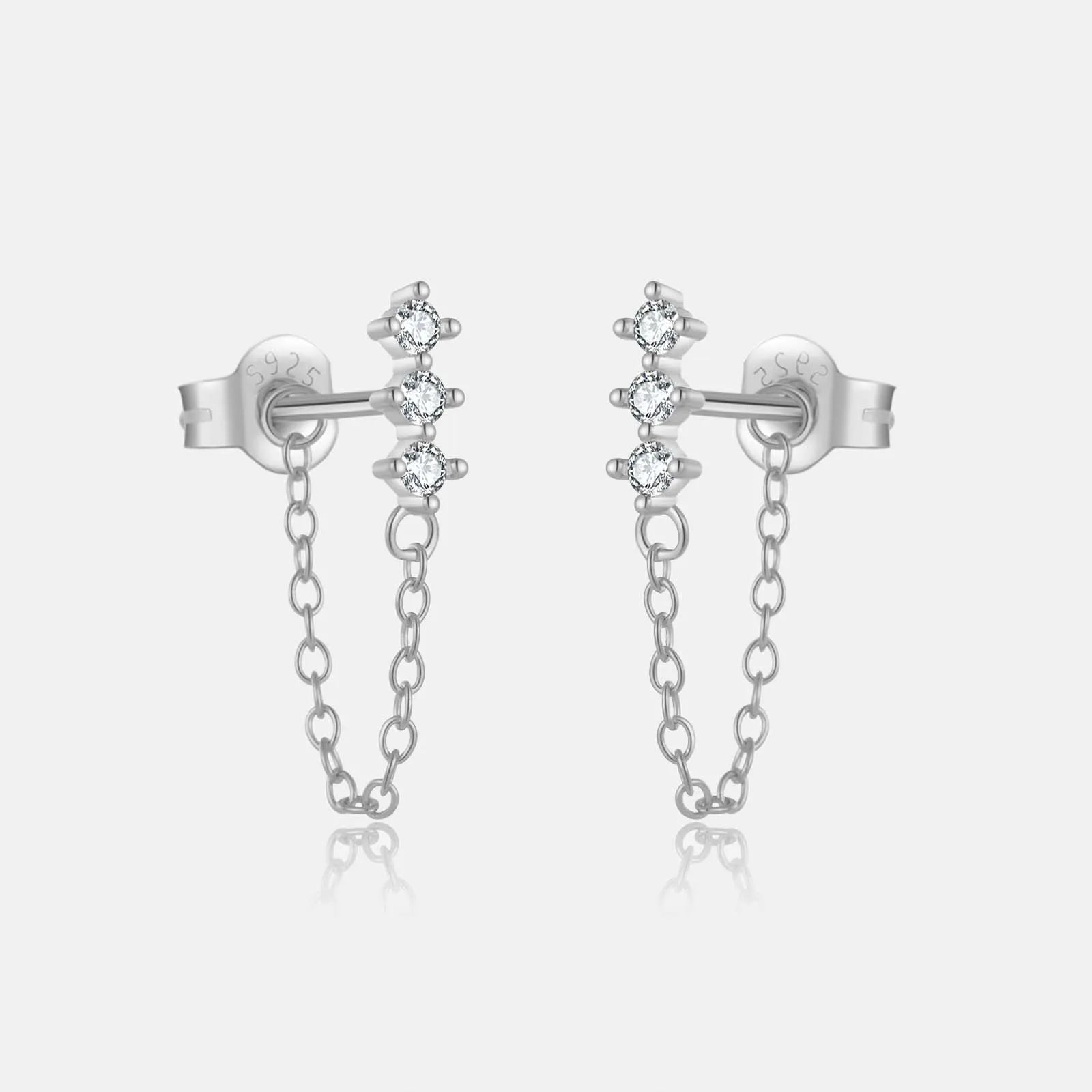 Giulia Crystal Chain Earrings