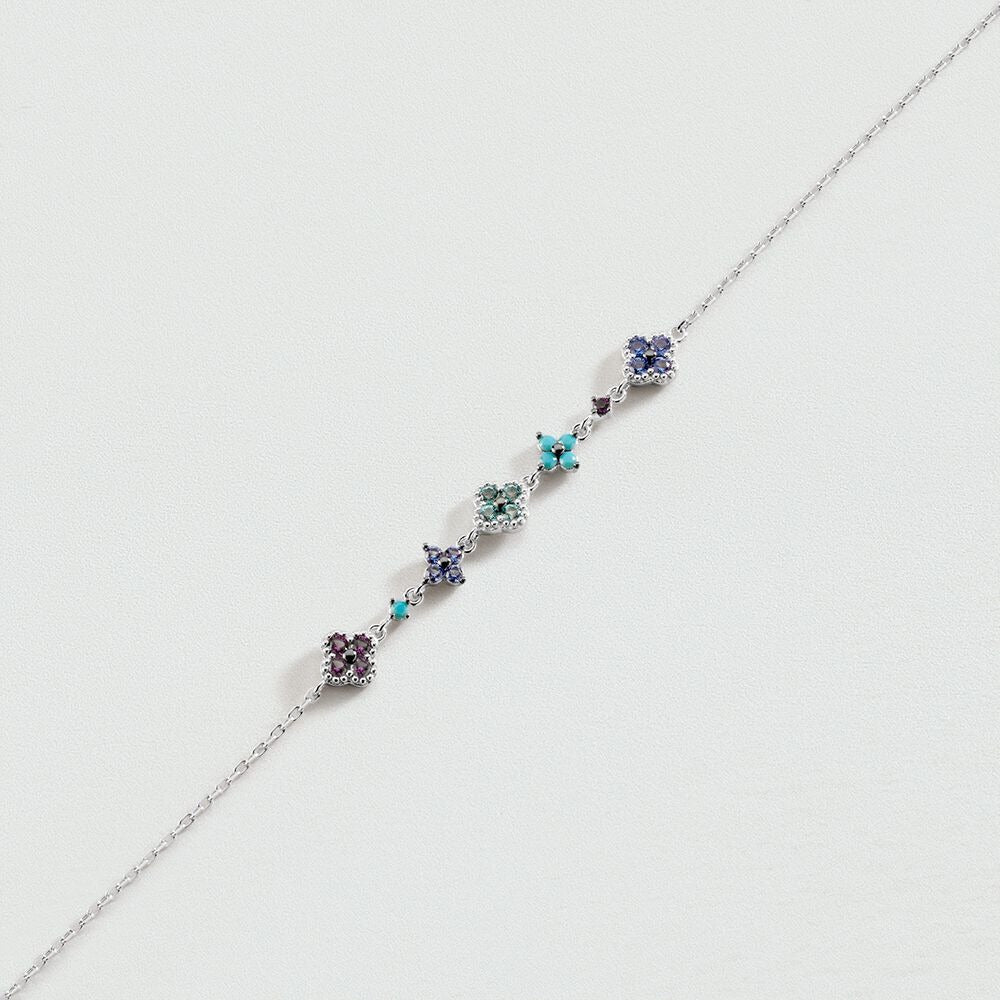 Aurélie Silver Cluster Bracelet
