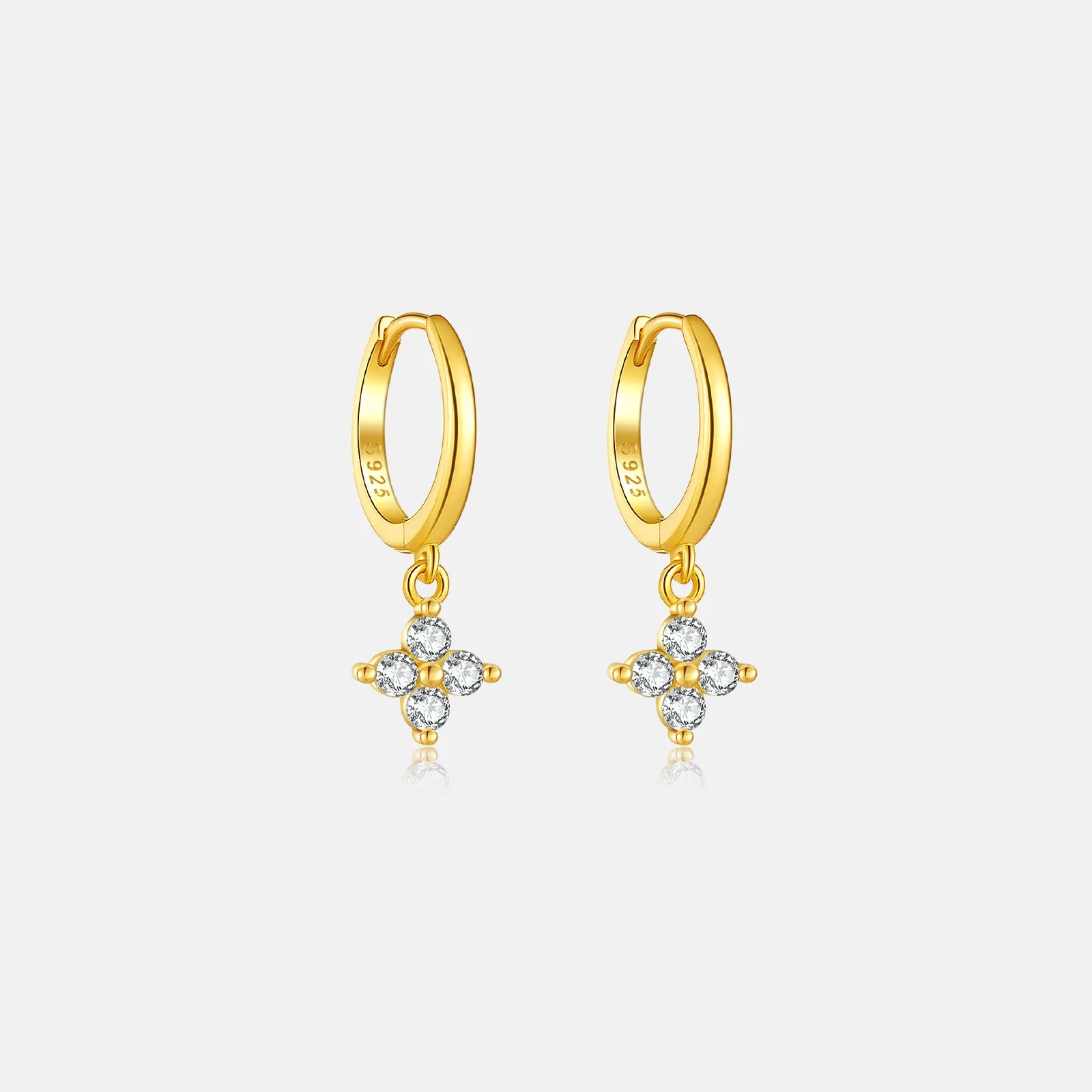 Juliette Clover Crystal Hoops