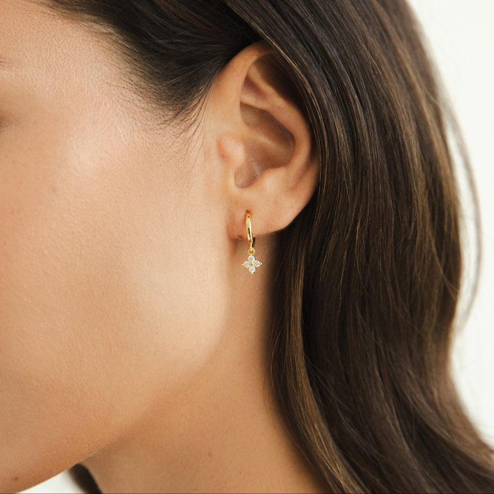 Mia Crystal Clover Earrings