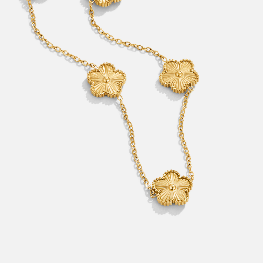 Rowena Clover Cluster Necklace