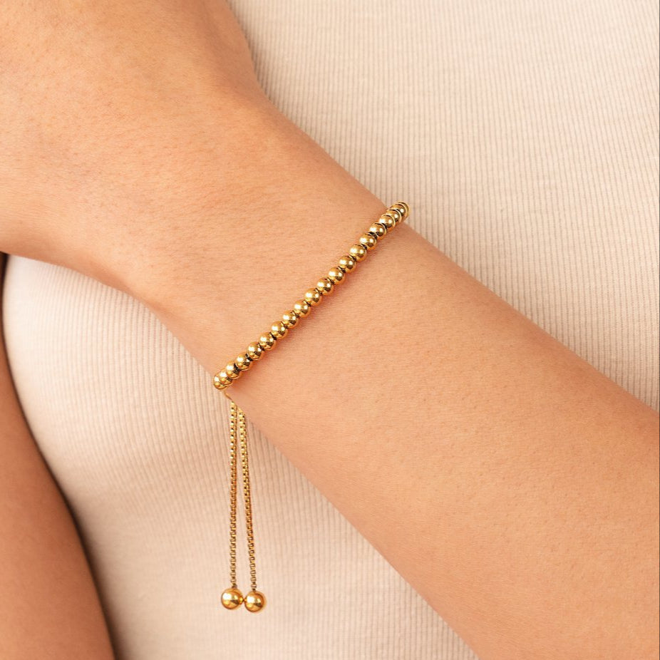 Beaded Gold Bracelet