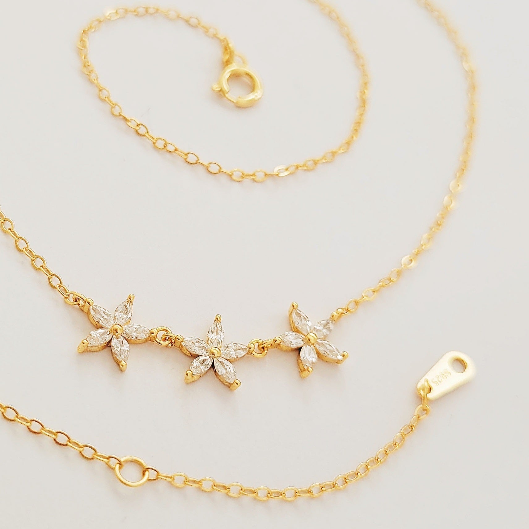 Maia Crystal Flower Necklace
